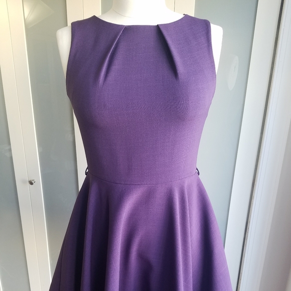 Modcloth Deep Purple Full Skirt Dress with Pockets - Picture 2 of 4